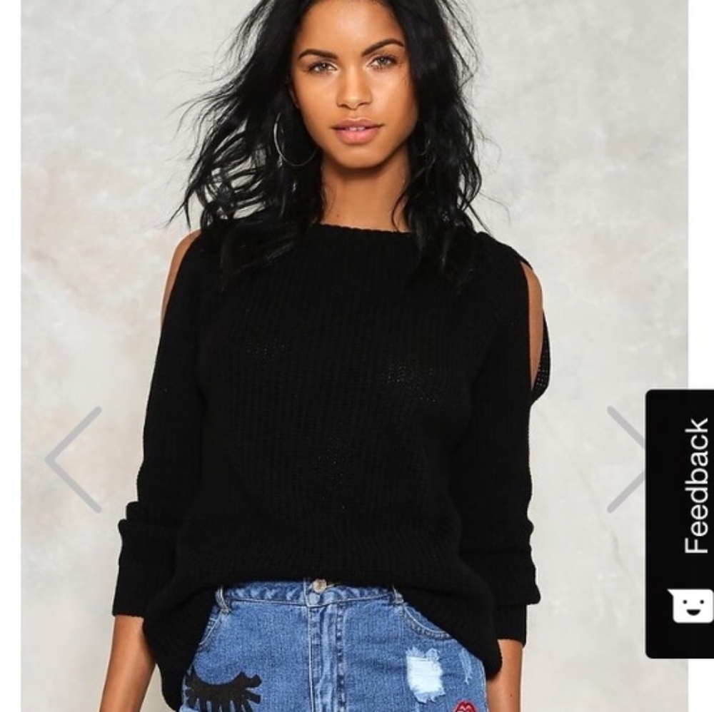 Nasty Gal Open Shoulder Sweater